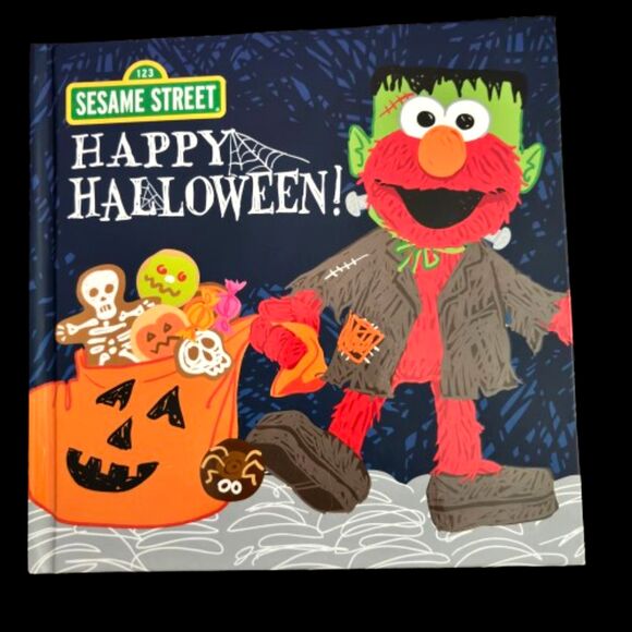 Sesame Street HAPPY HALLOWEEN Hardback Juvenile Fiction Picture Story Book 8"x8" - Picture 1 of 3